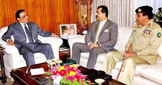 PM, Army Chief meet President Zardari